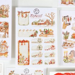 Lettoon Sticker Sheets & Postcard Set - Magical Cosy Winter