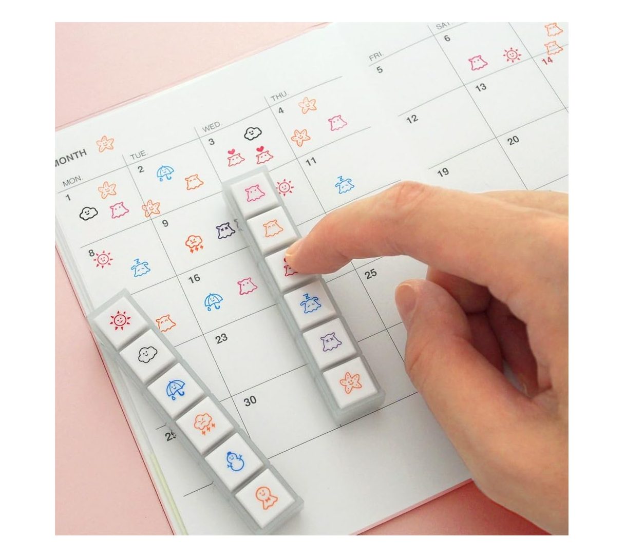 Kodomo no Kao Pochitto Stamp 6 - Weather Log