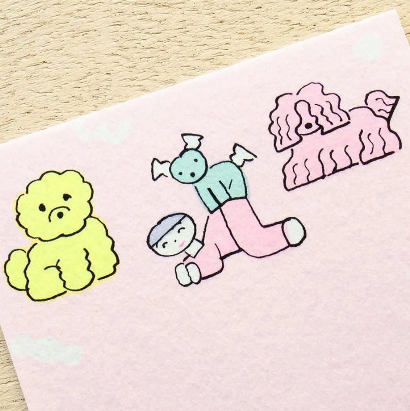 Cozyca Nishiwakitadashi Notepad - Dog Leisure Time