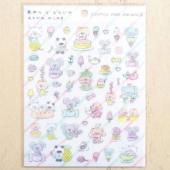 Cozyca Echigawa Noriyuki Stickers - Snacks and Animals