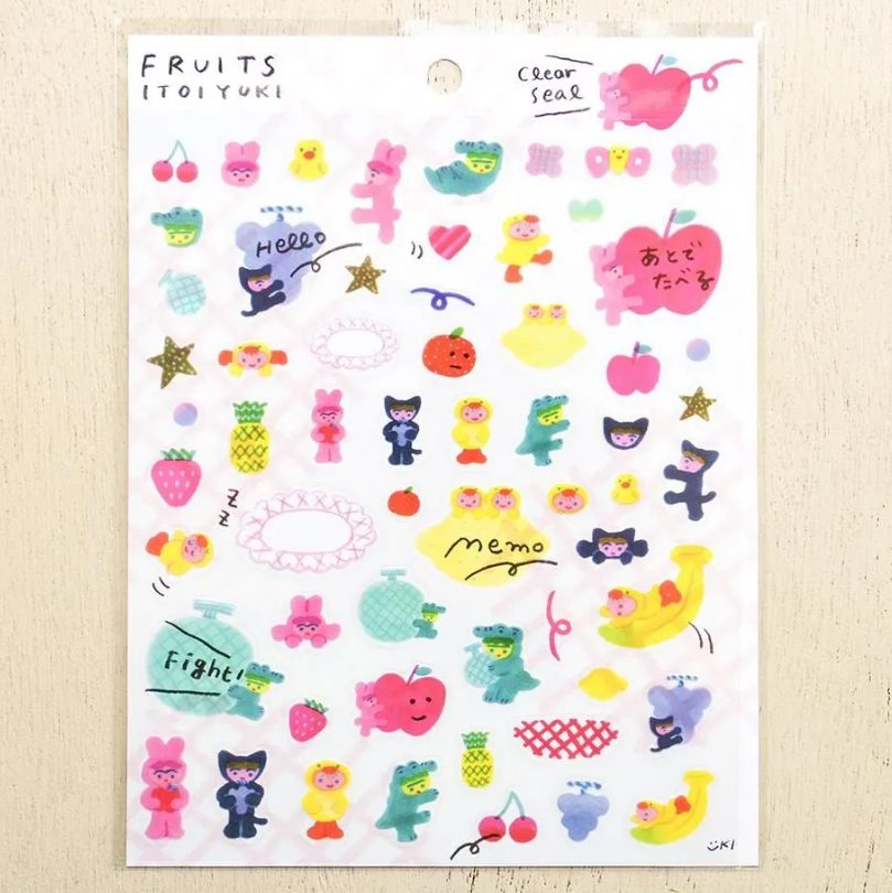 Cozyca Echigawa Yuki Itoi Stickers - Fruits