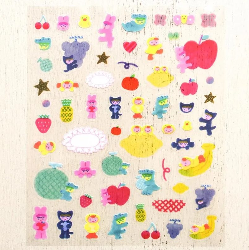 Cozyca Echigawa Yuki Itoi Stickers - Fruits