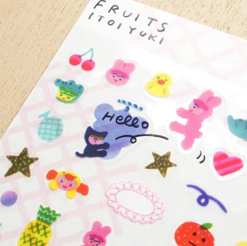 Cozyca Echigawa Yuki Itoi Stickers - Fruits