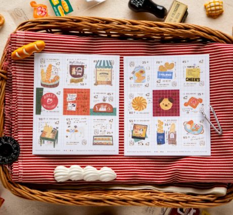 OURS Studio Stamp Sticker Pack - Bakery Cheers Stamp Sticker