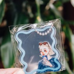 La Dolce Vita Acrylic Mirror Charm - Sunglasses Girl