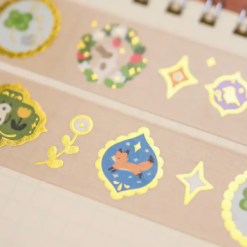 Thousand Skies Foiled Washi Tape - Animals in Frames