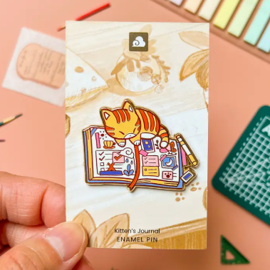 A Thousand Skies Enamel Pin - Kitten's Journal