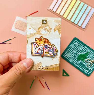 A Thousand Skies Enamel Pin - Kitten's Journal
