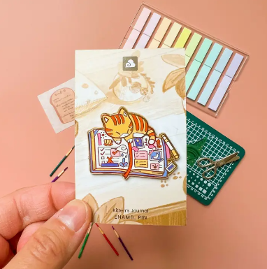 A Thousand Skies Enamel Pin - Kitten's Journal