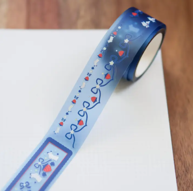 A Thousand Skies Kiss-Cut PET Tape - Strawberry Bunnies
