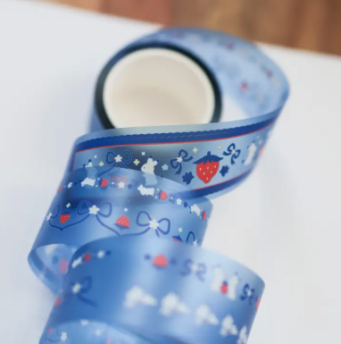 A Thousand Skies Kiss-Cut PET Tape - Strawberry Bunnies