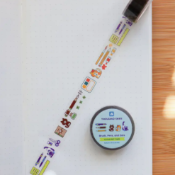 A Thousand Skies PET Tape - Brush, Pens and Cats