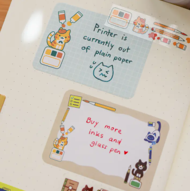 A Thousand Skies Paper Roll Labels - Stationery Cats