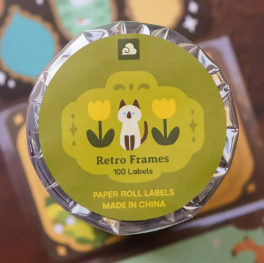 A Thousand Skies Paper Roll Labels - Retro Frames
