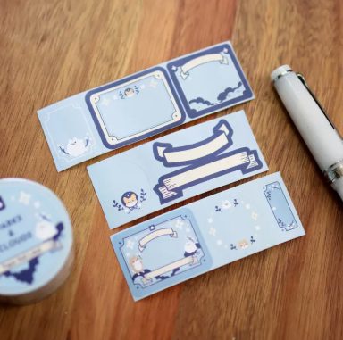 Thousand Skies Kiss-Cut Paper Roll Labels - Sparkles and Clouds