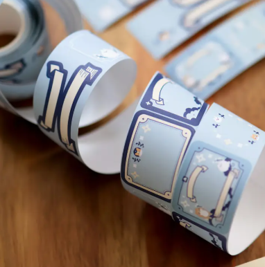 Thousand Skies Kiss-Cut Paper Roll Labels - Sparkles and Clouds