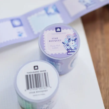 Thousand Skies Kiss-Cut Paper Roll Labels - Star Bouquet