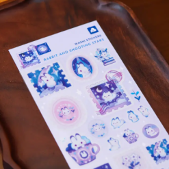 Thousand Skies Washi Sticker Sheet - Bunny and Shooting Stars