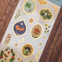 Thousand Skies Washi Sticker Sheet - Foiled Retro Frames
