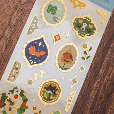 Thousand Skies Washi Sticker Sheet - Foiled Retro Frames