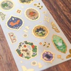 Thousand Skies Washi Sticker Sheet - Foiled Retro Frames