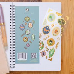 Thousand Skies Washi Sticker Sheet - Foiled Retro Frames
