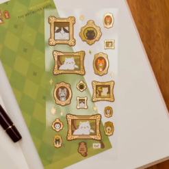 Thousand Skies Clear Sticker Sheet - Foiled Meowster Frames