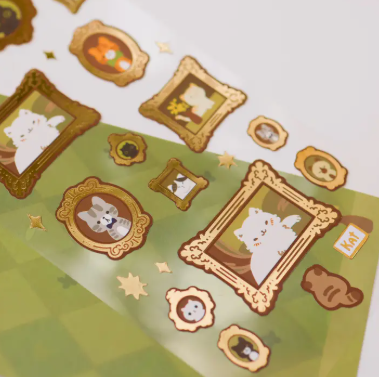 Thousand Skies Clear Sticker Sheet - Foiled Meowster Frames