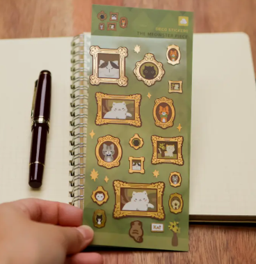 Thousand Skies Clear Sticker Sheet - Foiled Meowster Frames