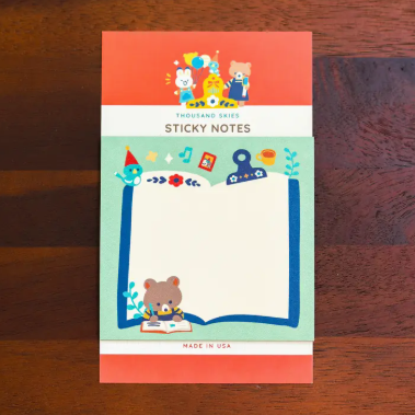 Thousand Skies Sticky Notes - Journaling Bear