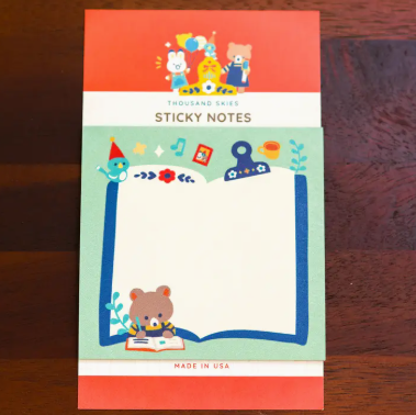Thousand Skies Sticky Notes - Journaling Bear