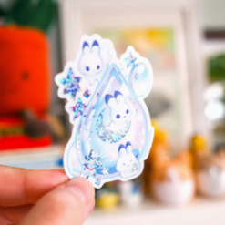Thousand Skies Holographic Vinyl Sticker - Moonstone And Bunnies