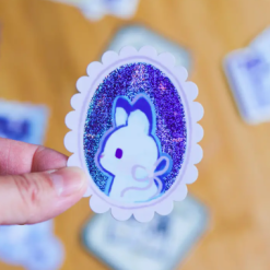 Thousand Skies Holographic Vinyl Sticker - Portrait of a Rabbit