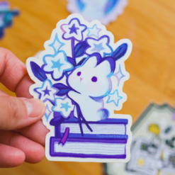 Thousand Skies Transparent Vinyl Sticker - Rabbit's Star Bouquet