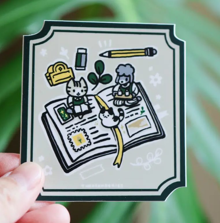 Thousand Skies Vinyl Sticker - Open Book