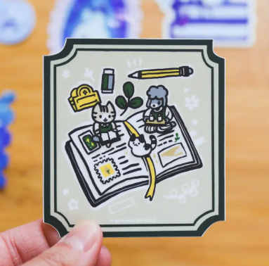 Thousand Skies Vinyl Sticker - Open Book