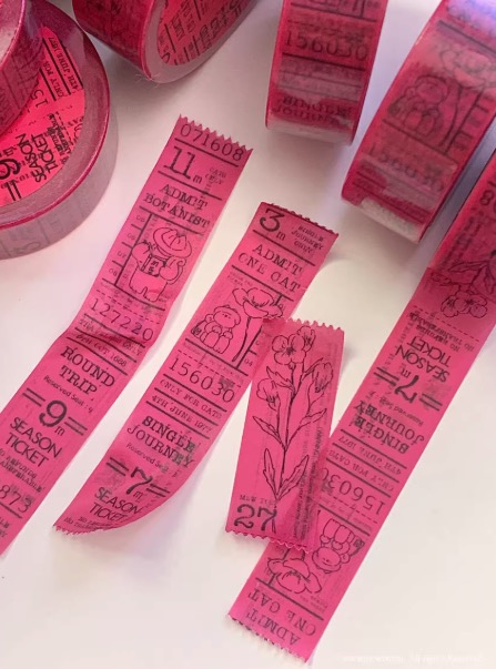 Mewmewbeam Ticket Pink Washi Tape