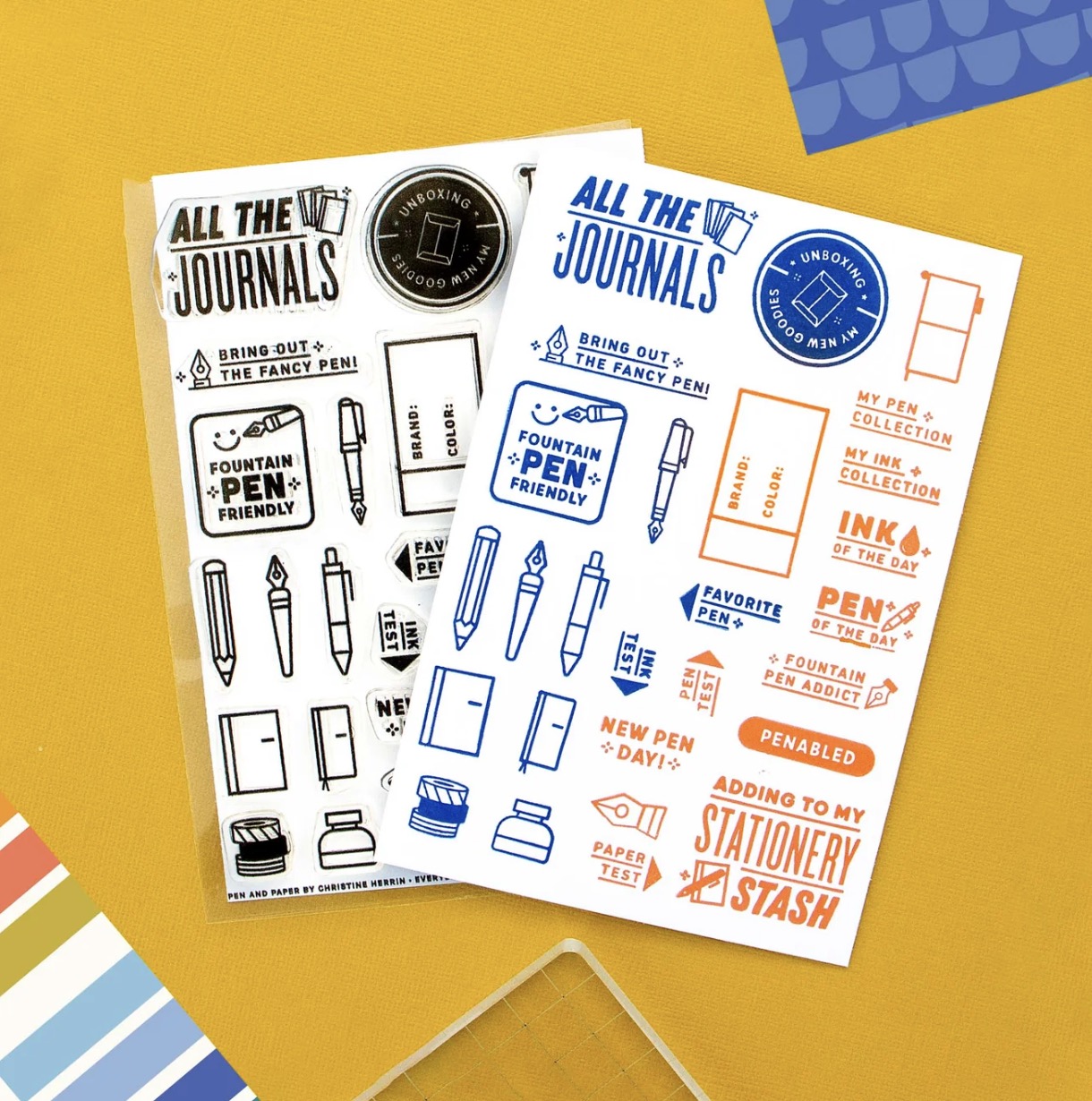 Everyday Explorers Co. Clear Stamp Set - Pen & Paper