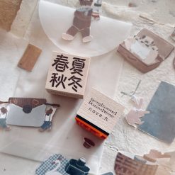 Nove Origami Words Rubber Stamps