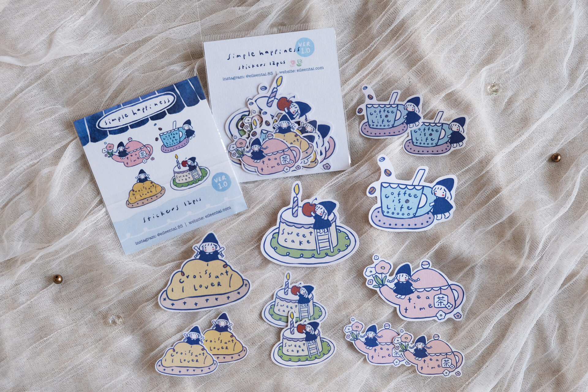 Eileen Tai Sticker Flakes - Simple Happiness Version 1.0 (soft pastels)