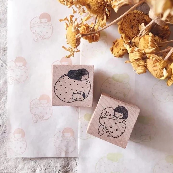 Ms Bulat Rubber stamp - Sleepy Dog