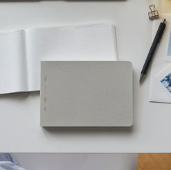 Stalogy Half Year B6 Notebook Landscape Grid - Fog