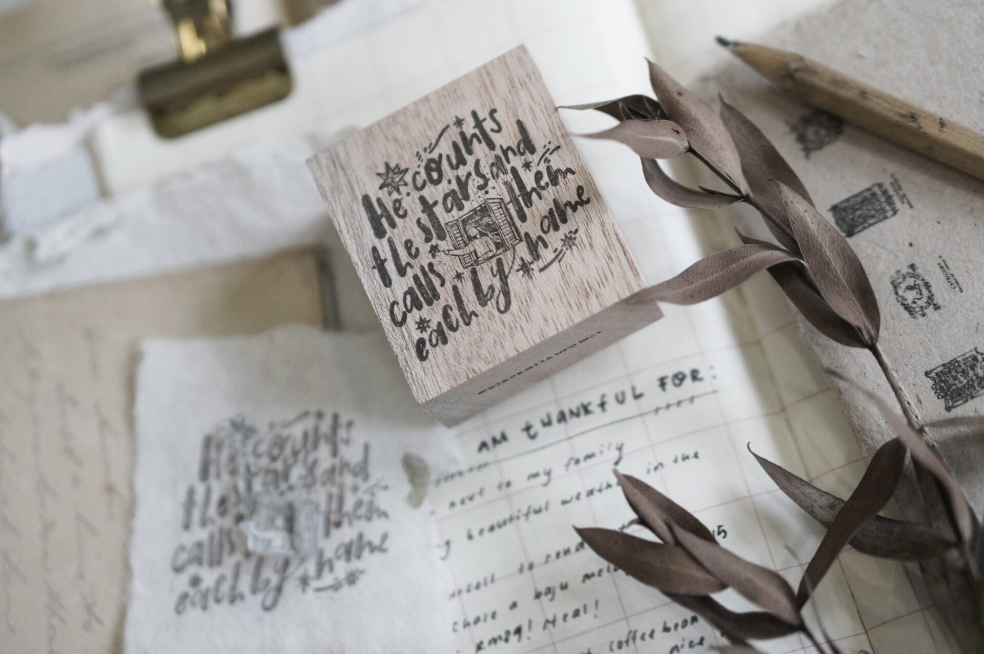Black Milk Project Prayer Rubber Stamp - He counts the Stars