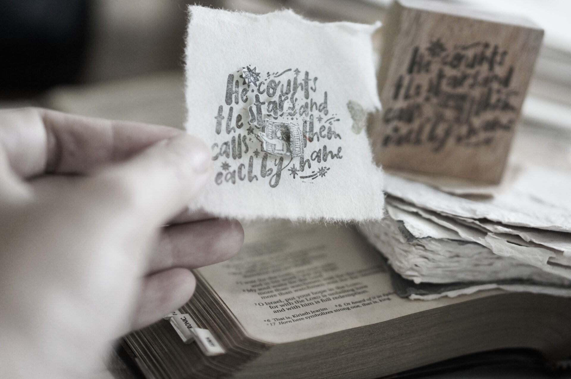 Black Milk Project Prayer Rubber Stamp - He counts the Stars
