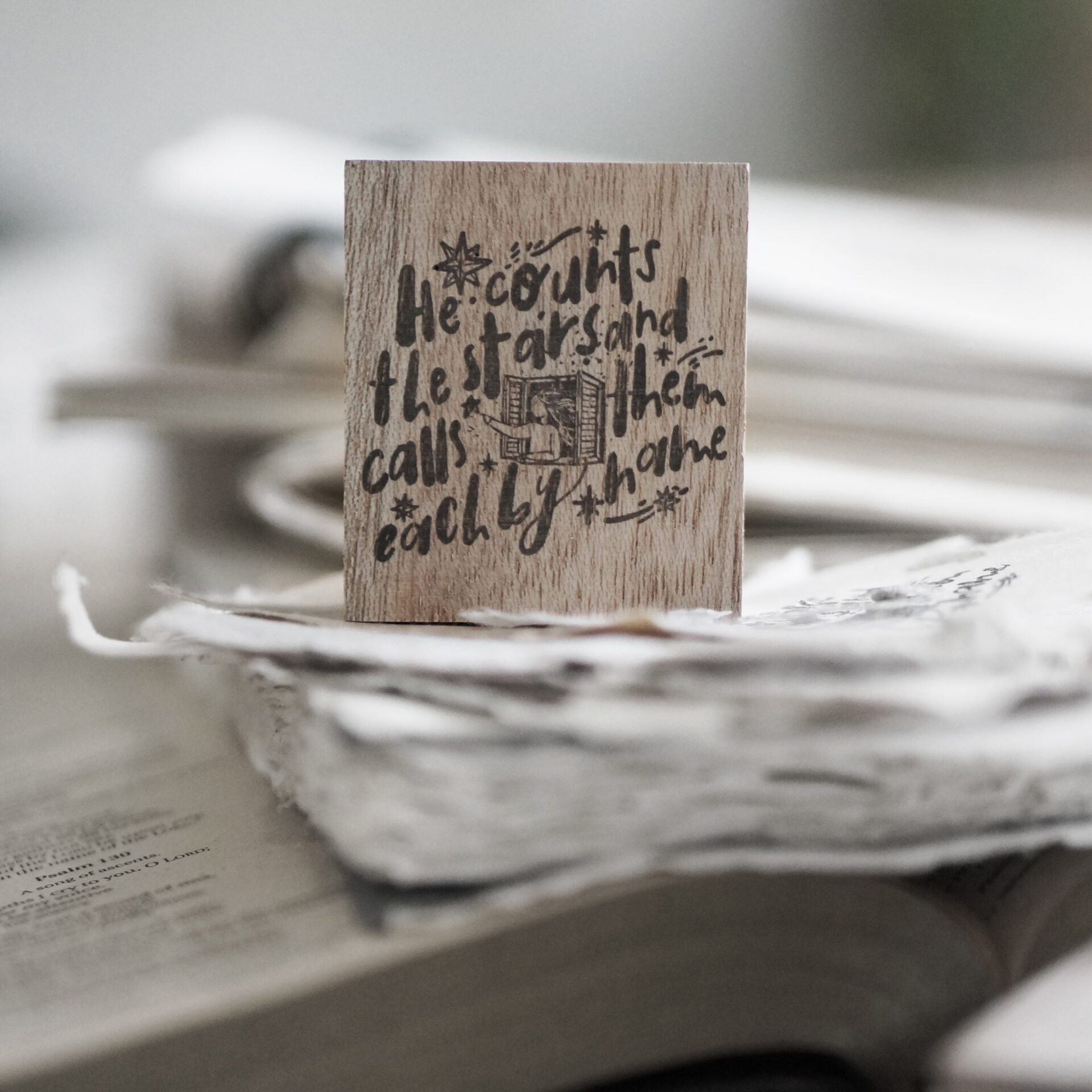 Black Milk Project Prayer Rubber Stamp - He counts the Stars
