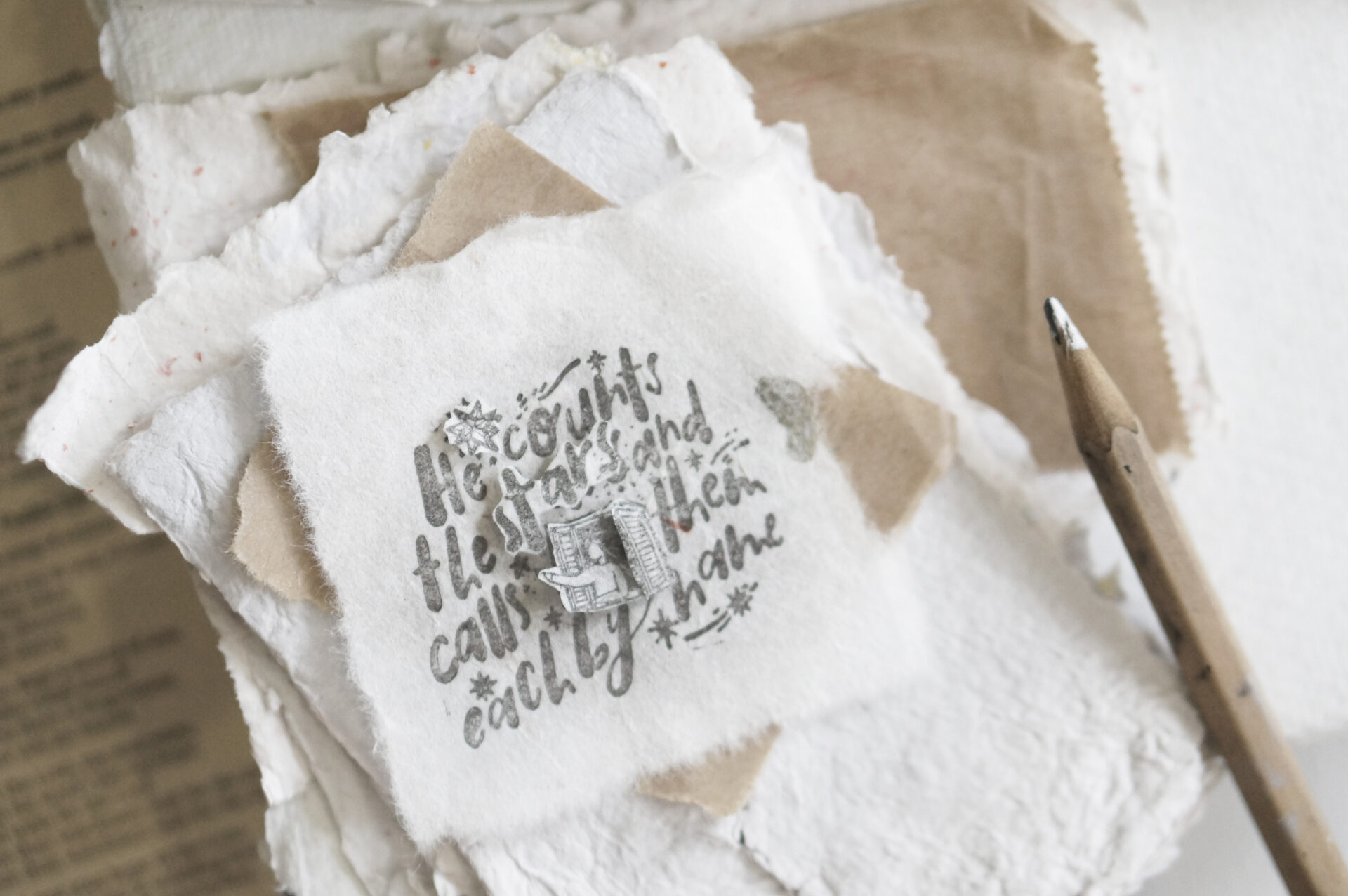 Black Milk Project Prayer Rubber Stamp - He counts the Stars