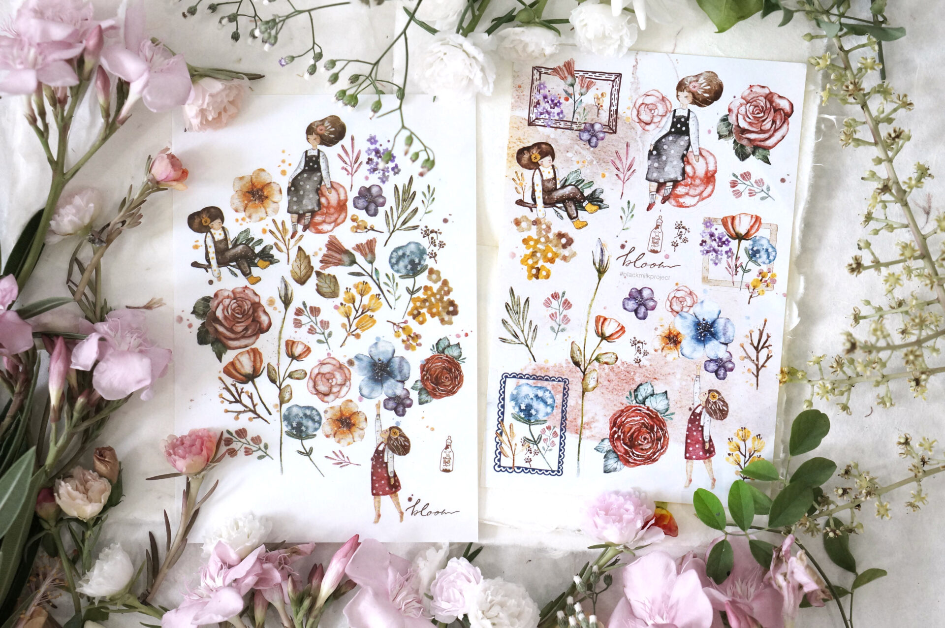 Black Milk Project Bloom Stickers (paper and print-on)