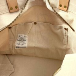 The Superior Labor Engineer Tote Bag S - Natural with Brown Bottom - Image 5