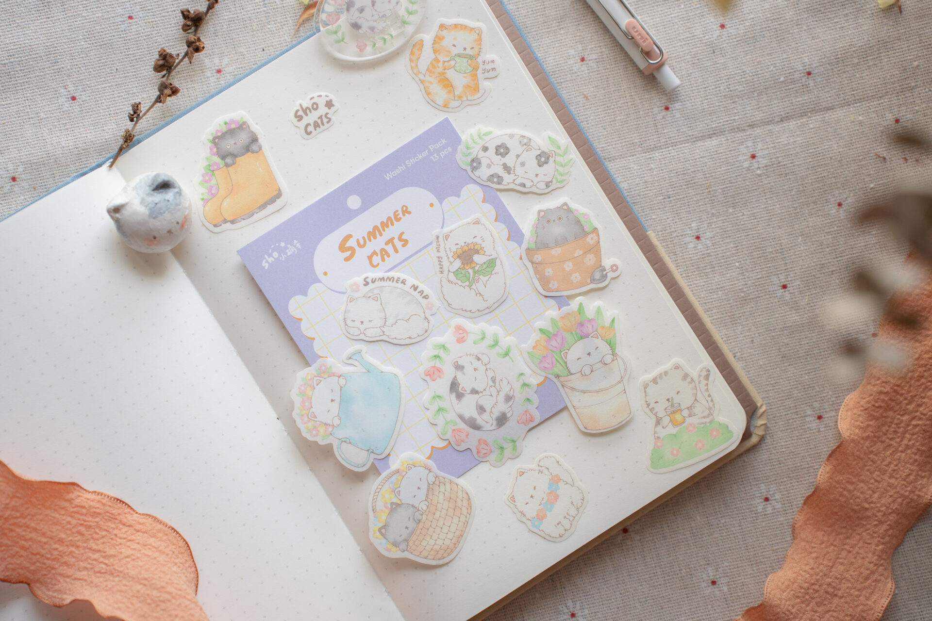 Sho Little Happiness Sticker Pack - Summer Cats