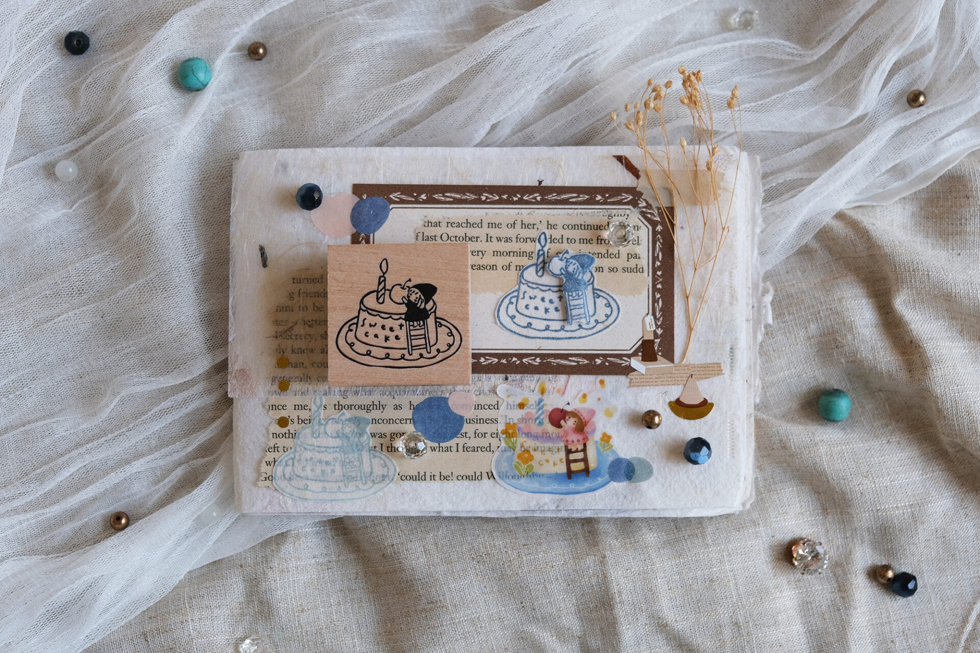 Eileen Tai "Simple Happiness" Rubber Stamps - Croissant Lover
